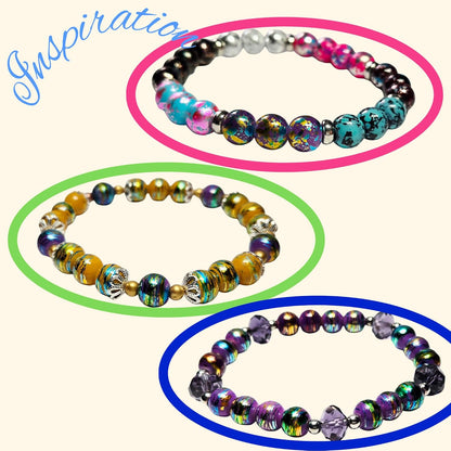 8mm Glass Beads Round Bulk for Bracelet, Glow in Dark Beads, DIY Jewelry Windchime Suncatcher Party Supplies, 300 pcs