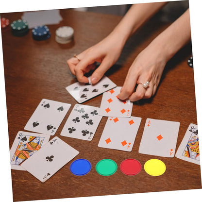 WOONEKY 320pcs Blank Poker Chips for Games Counting Discs and Bingo Tokens Plastic Counting Chips for Math Learning Sorting and Card Games for Boys and Girls and Adults