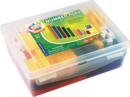 Kids First Math: Number Rods Math Kit w/Activity Cards | Develop Skills in Counting, Sorting, Sequencing, Graphing, Measuring & More | Visual Hands-on Math for at-Home or Classroom Learning, Ages 3+