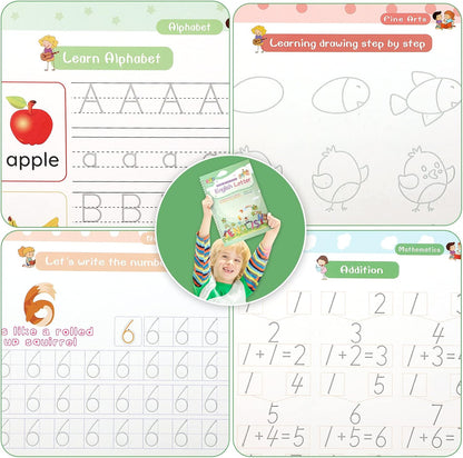 CosyCorner Magical Handwriting Workbooks Handwriting Practice Magic Copybook, Handwriting Aid Magic Pen Reusable Copybook Grooves Template Design for Children (6)