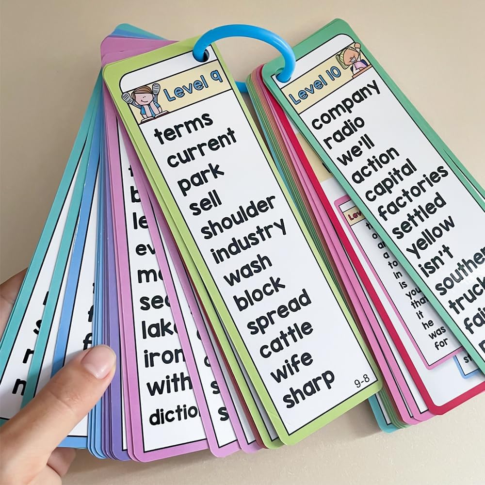 Lachilly 1000 Sight Words Flashcards, Dolch Words List Flash Cards, High Frequency Word Lists, ESL Teaching Materials, Vocabulary Building, Essential Teacher Teaching Aids for Primary School