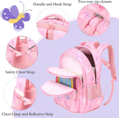 Girls Backpack for Elementary Unicorn Backpack Kids Backpack School Bookbag for Girls 3 in 1 Set Back to School