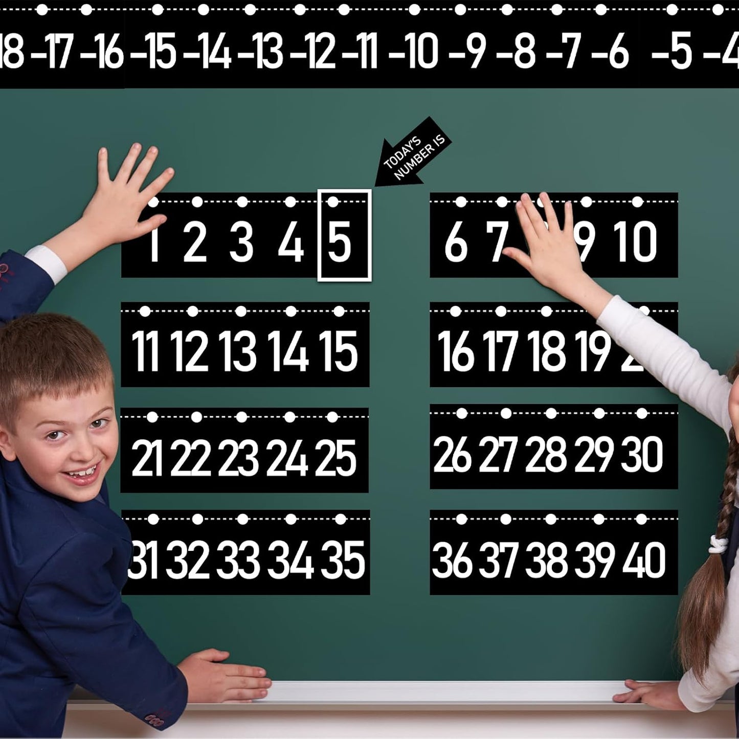 Number Line for Classroom Wall (-20 to +120) Boho Heart Shape Number Bulletin Board for Students Math Learning Boho Bulletin Border Decor Numbers Boarder Strips for Home School