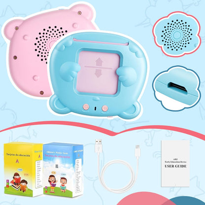 Spanish & English Talking Flash Cards for Toddler, Bilingual Flash Cards Learning Montessori Toys with 224 Sight Words, Speech Therapy Toys for Children Sensory Preschool Education