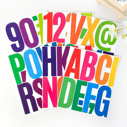 480 Pcs Waterproof 3" Vinyl Alphabet & Number Stickers - Self-Adhesive for Mailboxes, Windows, Doors, Signs, Vehicles & More, Black