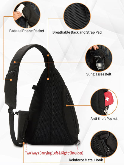 MOYAQI Disc Golf Bag with Retriever Holder and Storage Pockets, Disc Golf Backpack with 8-10 Disc Capacity, Padded Adjustable Strap and Back Panel, Lightweight and Durable