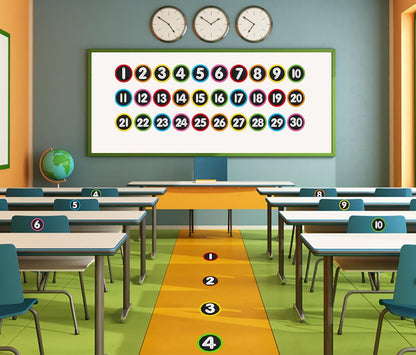 WhatSign Line up Spots for Classroom Floor - 36Pcs Floor Numbers for Classroom Lining up Number Stickers for Back to School Kindergarten Preschool Elementary Supplies