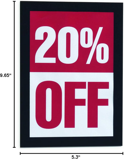 Durable Duraframe Self Adhesive Magnetic Sign Holder in Half Letter-Size 5.5" x 8.5" Inches - Black Frame - Pack of 2