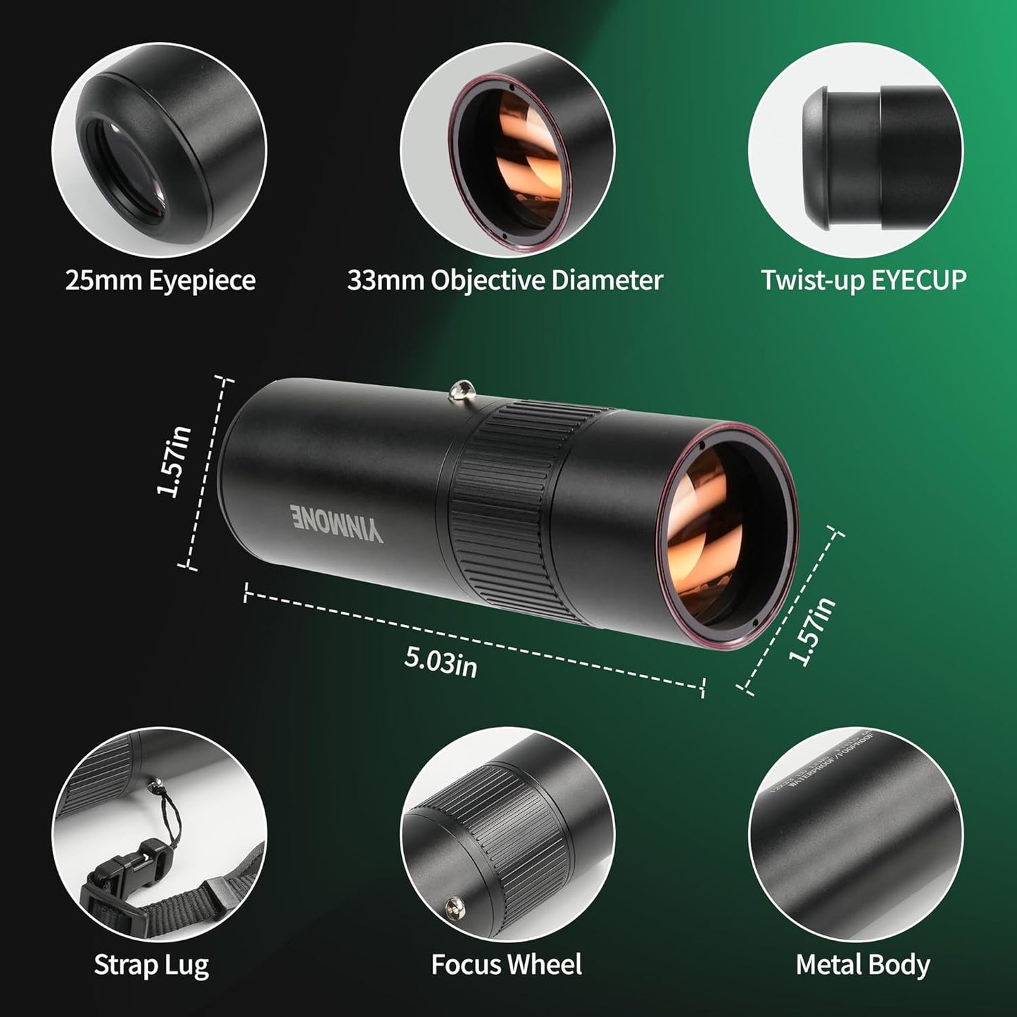 2026 New ED+LAK 12X33 Handheld Monocular Telescope Waterproof with Phone Adapter,PXA&FMC&BAK4 Lens,Ultra Clear High Power Pocket Small Compact Monocular for Kids&Adults Travel Birdwatching Hiking