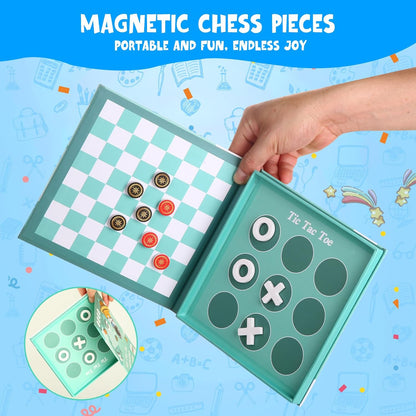 Magnetic Fishing Game for Toddlers Ages 3-8 – Montessori Wooden Educational Toy with 28 Fish – Preschool Learning Toy for Fine Motor Skills, Travel, Airplane & Road Trips