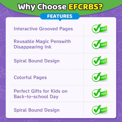 Magic Grooved Writing Practice Books for Kids 3-8, Reusable Grooved Handwriting Books-Letters Numbers Math Painting-Preschool Learning Activities-Birthday Gifts for 3 4 5 6 7 8 Years Old