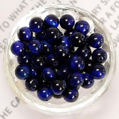 NCB 100pcs Original Natural Stone Beads Gemstone Round Loose Beads 6mm 8mm 10mm (Blue Aventurine, 6mm 100Beads) - Colors A