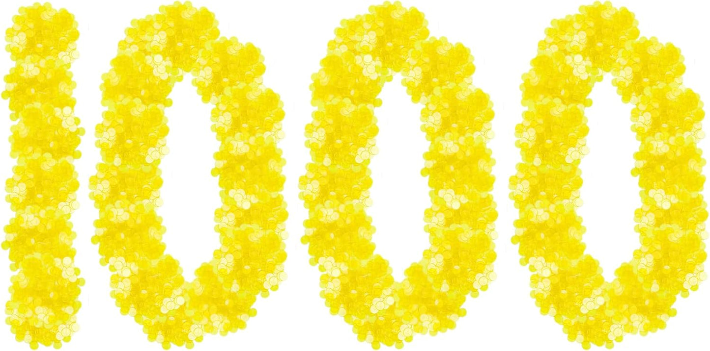 Regal Bingo Plastic Bingo Chips 1000 Pcs - Clear Transparent Counters Game Chips Set for Board Game - Fun Family Bingo Night - 3/4 Inch Yellow Color