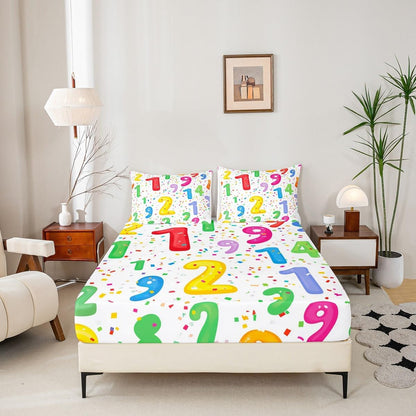 Chemistry Bed Sheets for Kids Teens Girls Boys,Chemical Experiment Fitted Sheet Twin,Science Themed Sheets for Math Lovers,Chemistry Lab Bedding Set,White and Black