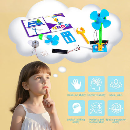 Bulk STEM Kits - 8 Set Solar Powered Fans, Science Kits for Kids Age 8-12 12-14 10-12, Stem Building Toys for Ages 8-13, Boys Girls Crafts for Kids, Classroom School Gifts Experiments Activities