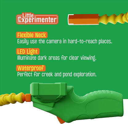 Borescope Snake Scope Camera with Light for Kids, Rechargeable Outdoor Educational STEM Toys, Gifts for 5 Year Old Boy, Nature Activities, Best Gift for Boys, Girls Ages 4 5 6 7 8 9 10 11 Years Old