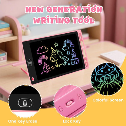 4 Pack LCD Writing Tablet for Kids, Erasable and Reusable Toddler Doodle Board in 8.5 inch, Ideal Educational Drawing Pad for Learning Toy for Ages 3-8 Gifts for Girls Boys