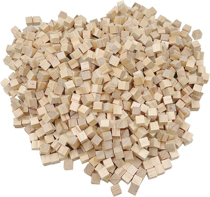 Unfinished Wooden Blocks 1 inch, Pack of 50,Small Wooden Cubes for Arts and Crafts – DIY - Photo Blocks- Plain Wooden Blocks
