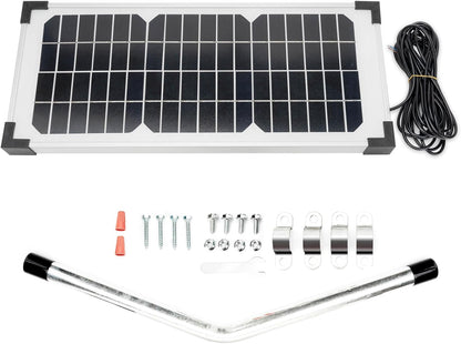 FM123 10 Watt Solar Panel Kit Fit for Mighty Mule Automatic Gate Openers, 12V Portable Solar Panel Battery Charger Replacement for FM200 FM350 FM500 FM502 FM700 MM260 MM271 MM360 MM560 MM571W
