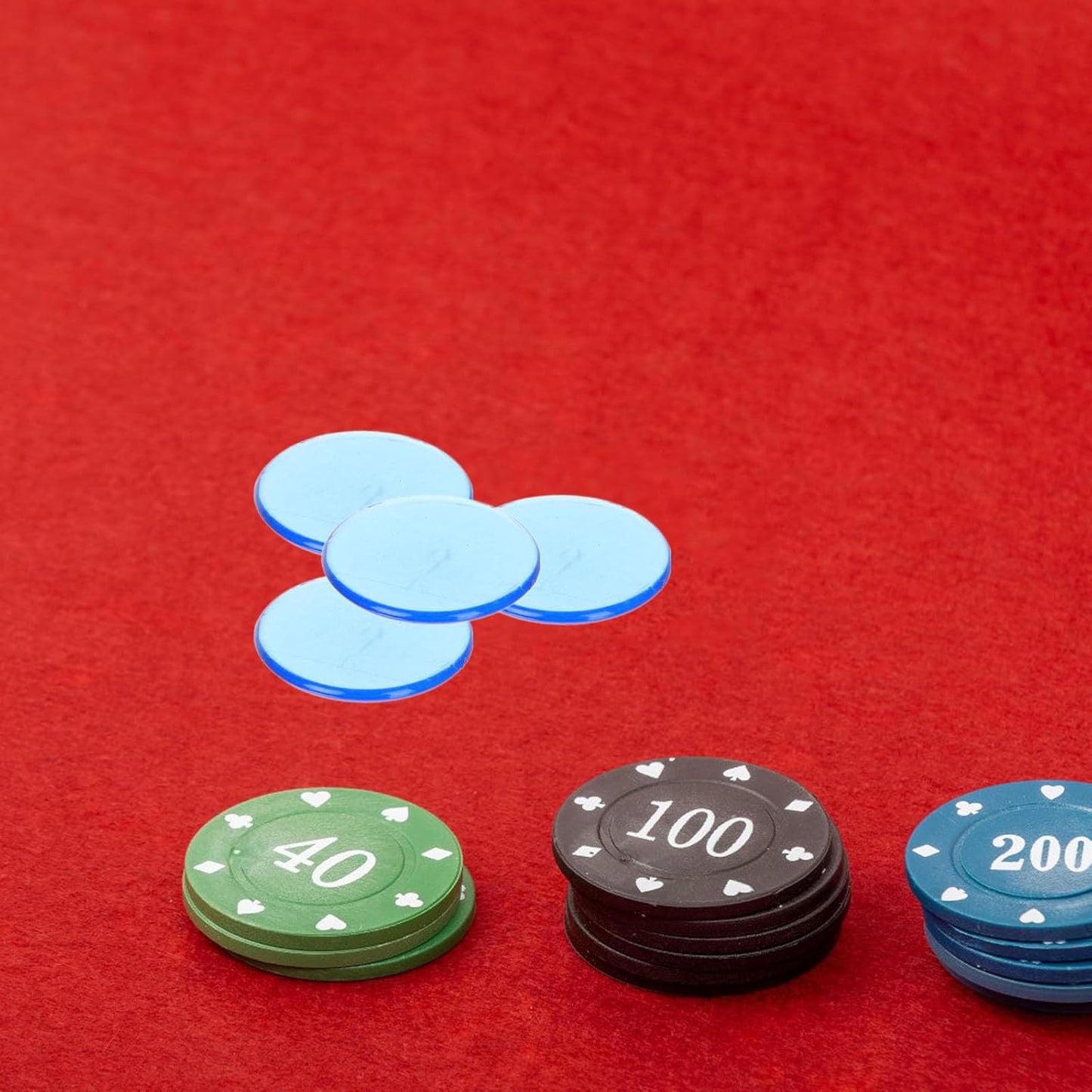 Toyvian 100pcs 19mm Semi- Bingo Chips Plastic Counting Discs Math Manipulatives Poker Game Tokens and Adults Board Game Accessories