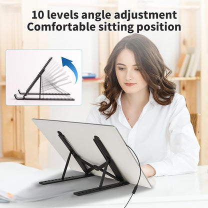 A3 Light Pad for Diamond Painting - Tracing Light Box with Stand, Stepless Dimmable 3 Levels Brightness Light Board, Ultra-Thin LED Light Pad for Weeding Vinyl, Drawing, Diamond Painting, Sketching