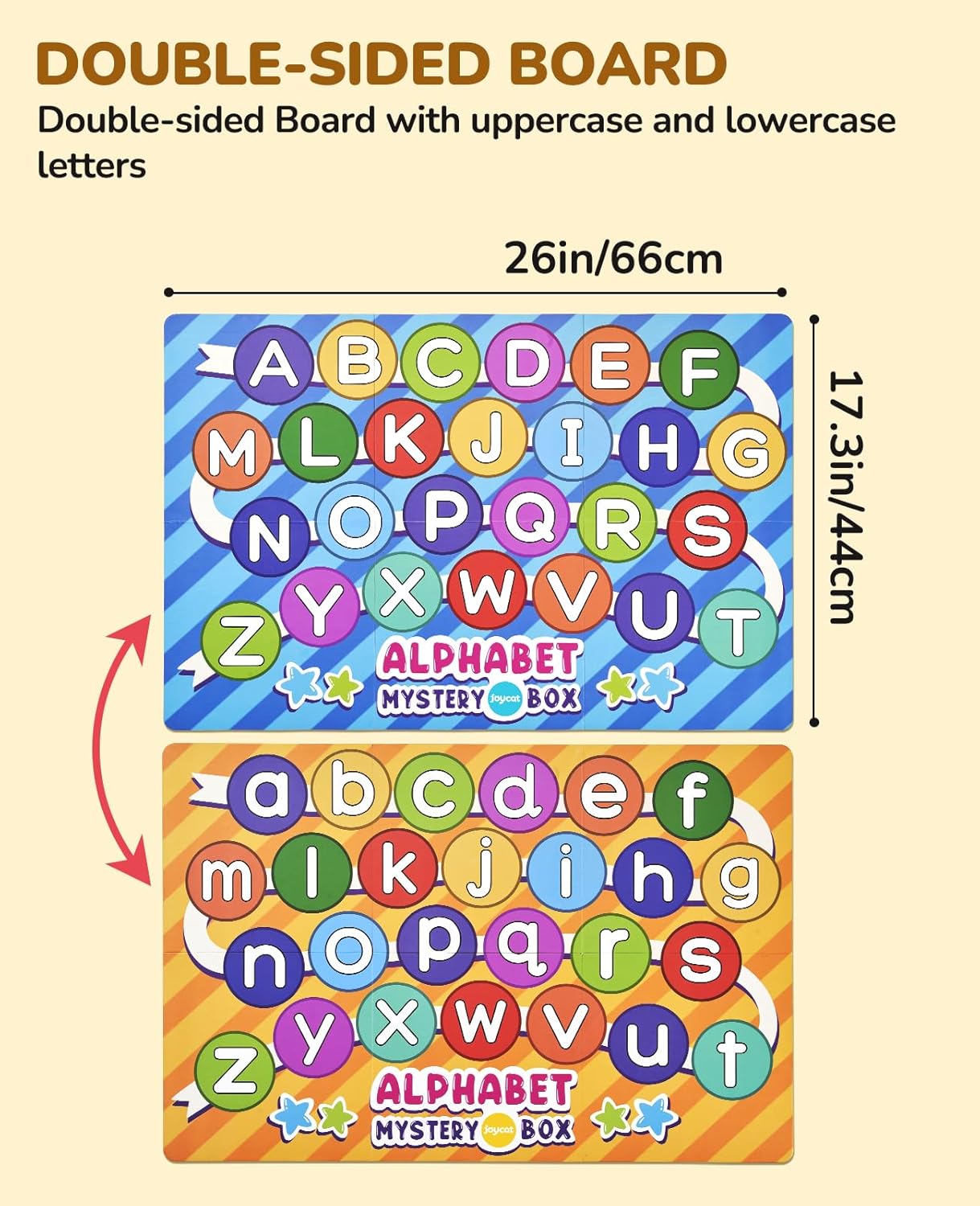 JoyCat Mystery Alphabet Box for Kids 26 PCS Letters Sorting Matching Game Activities Letter Sounds Fine Motor Learning Toys for Preschool Kindergarten Classroom - Easter Basket Stuffers Gifts