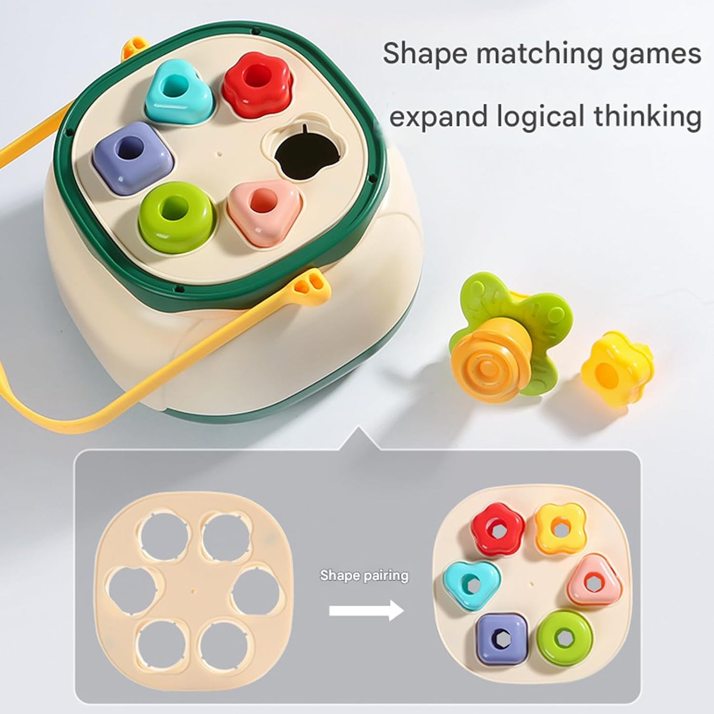 Fun Vegetal Design Pegboard Game for to Improve Fine Motor Skills and Cognitive Development Early Education Toy