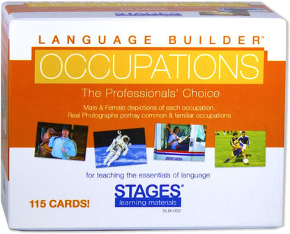 Stages Learning Materials Language Builder Picture Noun Flash Cards Photo Vocabulary Autism Learning Products, ABA Therapy 10 Boxes, 1413 Cards, Blocks, 88 Realistic 3D Items