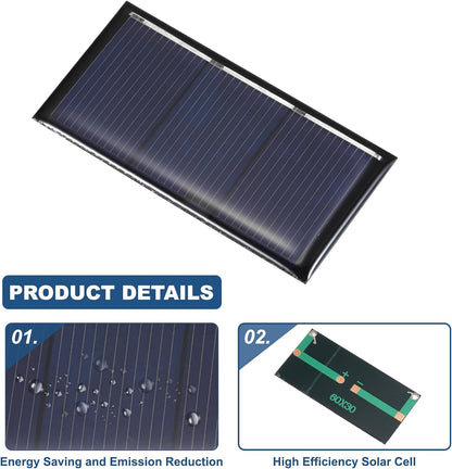 MECCANIXITY 8PCS 1.5V 0.09W 0.06A Mini Solar Panels for Solar Power, Small Solar Photovoltaic Cells Charge DIY Electric Toy Materials Solar System Kits, 1.18" x 1.18"