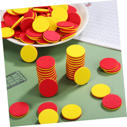 BESPORTBLE 2sets Discs Math Learning Counters Math Addition Math Counters Counting Blocks for Counting Blocks for Math Tokens Color Counting Chips 100pcs*2