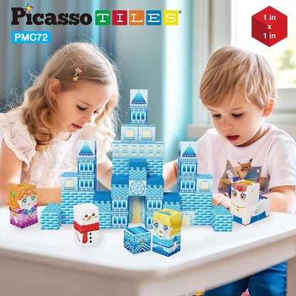 PicassoTiles Infinite Magnetic Puzzle Magic Cube Easy-Connect Brain Teaser Toy Set Magnet Pattern Block Matching Toys Free Ideabook 150+ Inspirations STEM Learning Kids Boys&Girls Age3+ PTC25