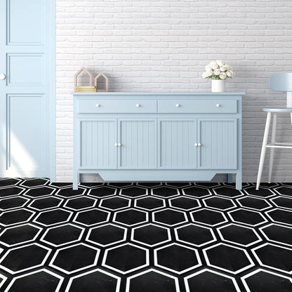 Art3d 10-Pack Hexagon Peel and Stick Flooring Tile Marble Look, Self Adhesive Waterproof Vinyl Floor Tile for Living Room, Kitchen, Bathroom, Bedroom, 11.8" x 10.2" White Marble