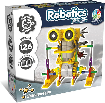 Science4you Robotics Betabot - Stem Robotics Kit for Kids 8-12+, 126 Pieces Included, Robot Building Kit for Kids, Robot Toys, Game, Gift for Boys and Girls Ages 8 9 10 11 12+
