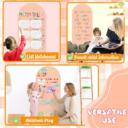 8 PCS Magnetic Wall Decals for Kids Magnetic Chalkboard Peel and Stick Magnet Sheets Board Sticker Tangram Puzzle Self Adhesive Contact Paper Dry Erase Blackboard for Playroom Homeschool 15.7"x10.4"