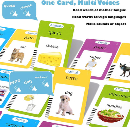 Talking Flash Cards for Toddlers 2-8,Montessori Toys for Autism,107 Sight Words,Alphabet CVC Learning Toy,Speak and Spell Phonics Games for Kindergarten,Educational Birthday Gift for Kids