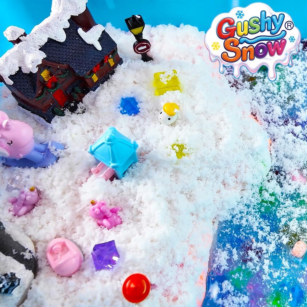 Sensory Bin Filler for Toddlers, Fake Snow Play Sand, Soft Latex Sensory Table Fillers for Classroom Learning, White Sensory Material for Indoor Sensory Play