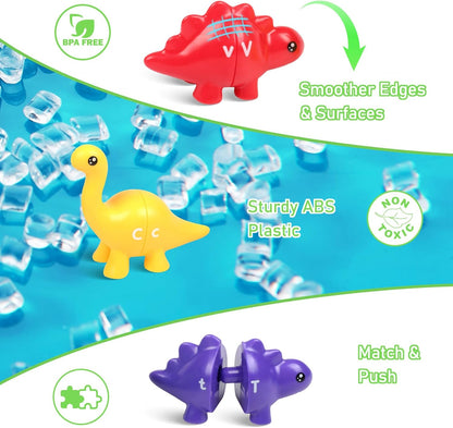 Numbers Matching Game 10 Pcs,123 Counting Dinosaur Toy Montessori Learning Toys for 12 Months Toddlers Kids Ages 1 2 3 4 5 Years Old, Mathematics Educational Preschool Fine Motor Skill Dinosaur Set