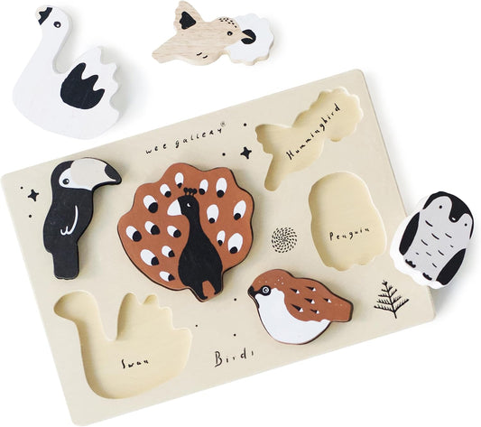 Wee Gallery Wooden Puzzles for Toddlers 1-3 – Count to Ten Ladybugs Toddler Puzzle, Puzzles for 1 Year Old & Up, Wooden Toddler Puzzle for Fine Motor Skills & Early Number Learning
