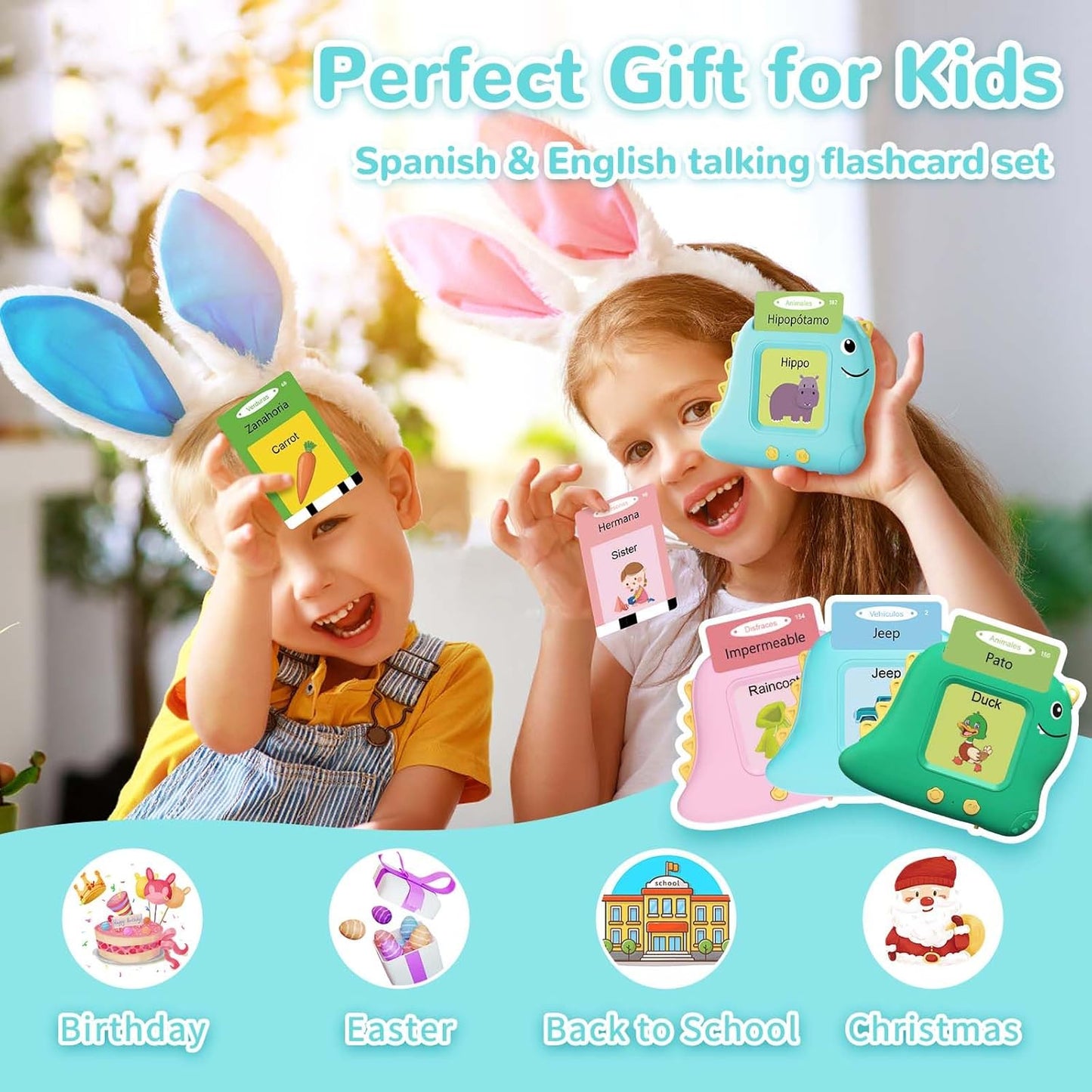 Alotwan Toddler Toys Talking Flash Cards with 510 Sight Words, Montessori Learning Toys for Toddler 1-3 2-4, Autism Sensory Speech Therapy for Boys Girls 2 3 4 5 6 Year Old Kids Gifts