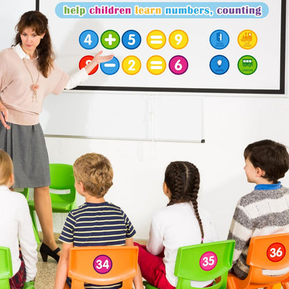 FaCraft Boho Line Up Spots for Classroom Floor - 48Pcs Floor Numbers for Classroom Lining Up Waterproof Number Stickers Markers for Preschool Kindergarten Elementary Back to School Teacher Must Haves