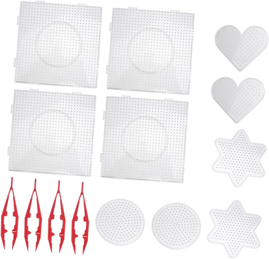 HANABASS 14pcs Pindou Template Set Bead Busy Board Pop Beads Jewelry Making Supplies for Boys and Girls DIY Educational Tool Random Style