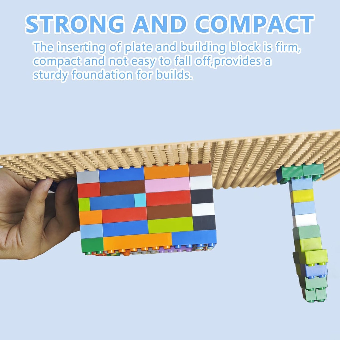 10"x10" Pack of 6 Classic Building Baseplates,Building Toy Base Boards to Build On, Brick Toy Builders Mat Compatiable with All Major Brands and Activity Table-Base plate for DIY Play (Gray)