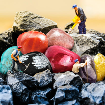 Gamerside Rocks for Kids - 48 Real Rocks, Gemstones & Crystals Collection – Educational Science Kit, Great Rock Collections STEM Gift for Boys & Girls Ages 6-12
