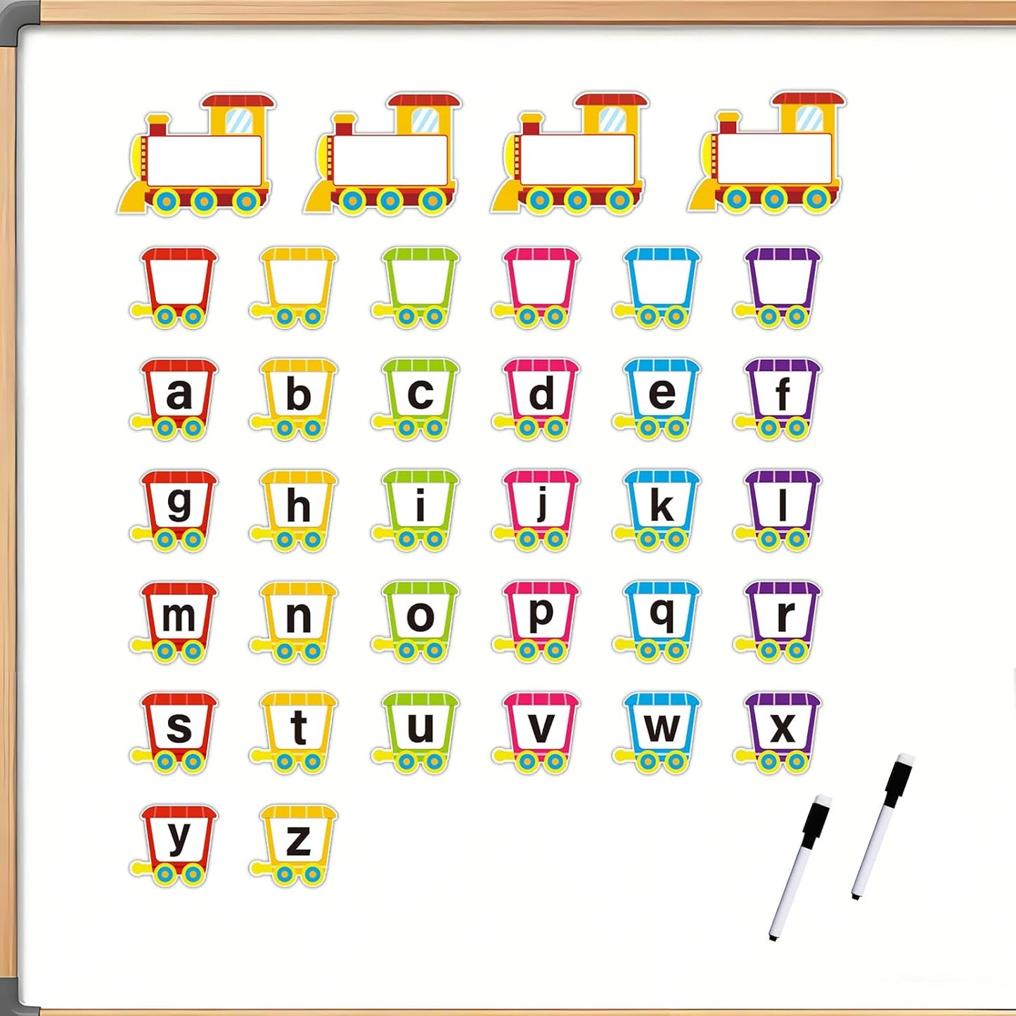 Little Train Alphabet Flash Cards Spelling Game Dry Erase Sight Word Flash Cards Learning Resources ABC Learning Classroom Games