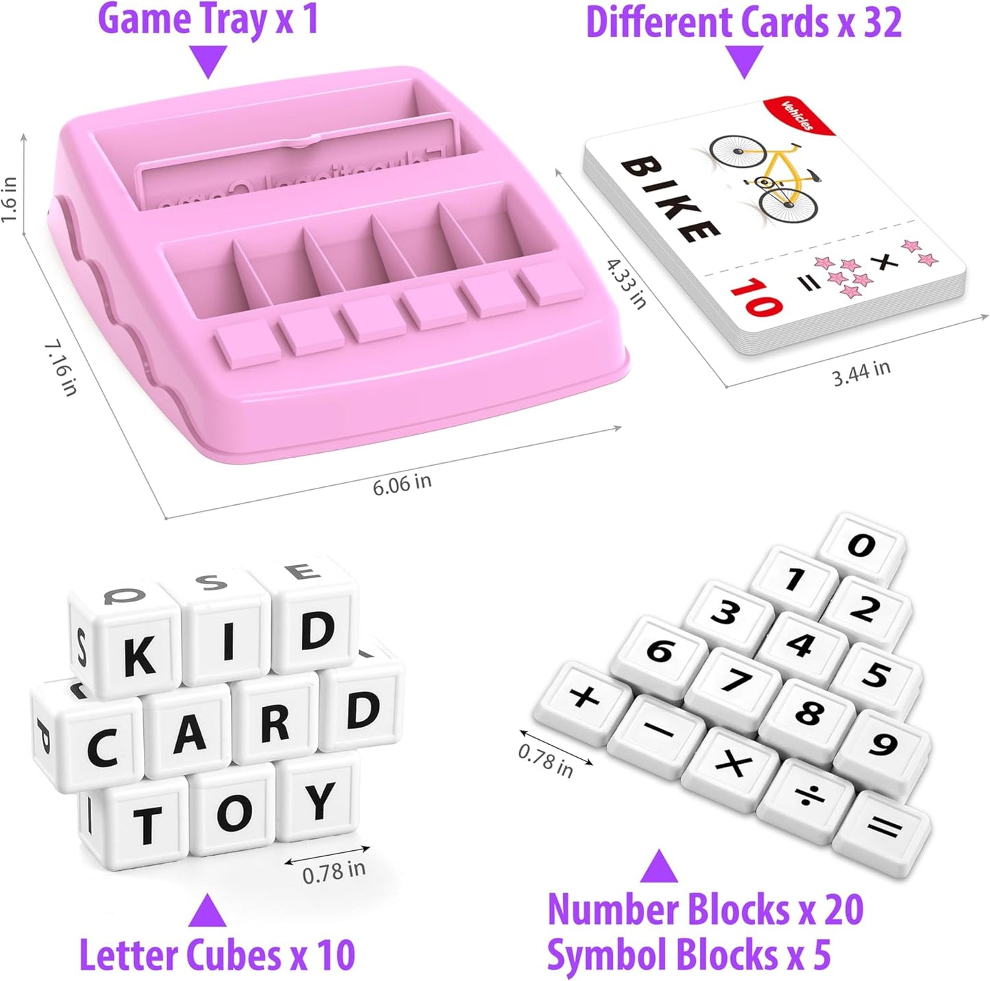 Yolscue Montessori Matching Letter Games,Educational Toys for 3-8 Year Olds Boys Girls,Alphabet Learning Toys for Kids Ages 3-8 Years,Birthday Party Gifts for 3-8 Year Olds Boys Girls(Blue)