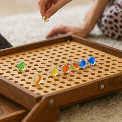 SallyFashion 240PCS Marbles for Kids, Cat Eye Marbles Mixed 5 Colors for Chinese Checkers, Marble Run Toys, Board Games