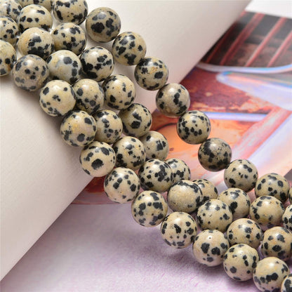 NCB 100pcs Original Natural Stone Beads Gemstone Round Loose Beads 6mm 8mm 10mm (Blue Aventurine, 6mm 100Beads) - Colors A