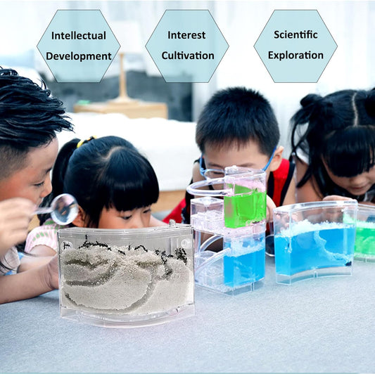 EXBEPE Sand Ant Farm with Connecting Tubes,Live Ant Habitat Colony Ecosystem Terrarium Kit for Kids to Study Insect Behavior