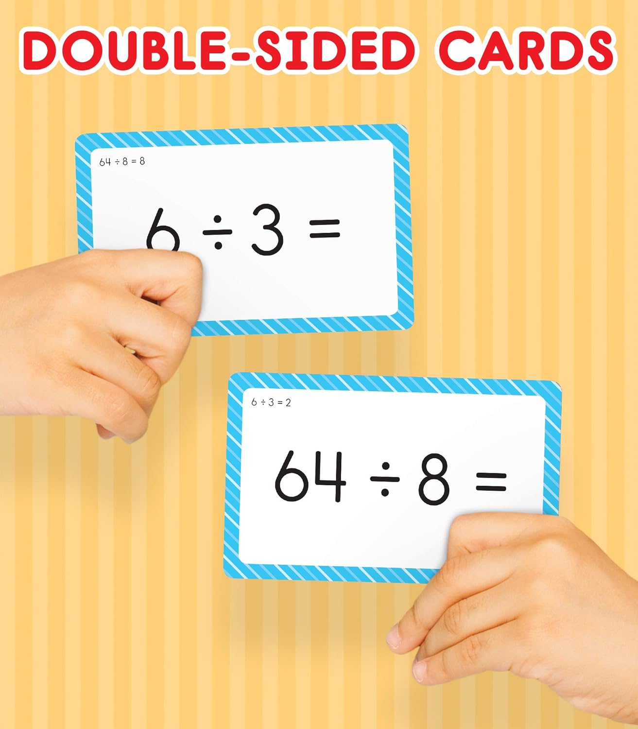 Carson Dellosa 54 Division Flash Cards, Flashcards Covering All Facts for Dividing Through 12, Math Games for Kids 8-12, 3rd Grade Mathematics and Up