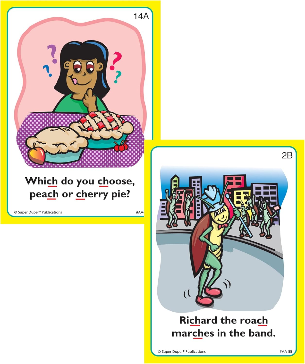 Super Duper Publications | Say and Do® Action Articulation CH Sounds Fun Deck | Vocabulary and Language Development Flash Cards | Educational Learning Materials for Children